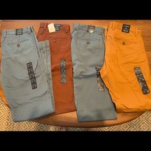 4 pair of men’s J. Crew pants NWT